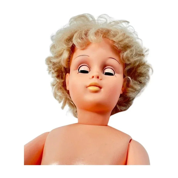 Reliable Walking Doll 30 inch Blonde Plastic Sleepy Eyes Vintage 1961 Canada - Picture 12 of 13